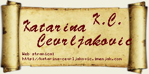Katarina Čevrljaković vizit kartica